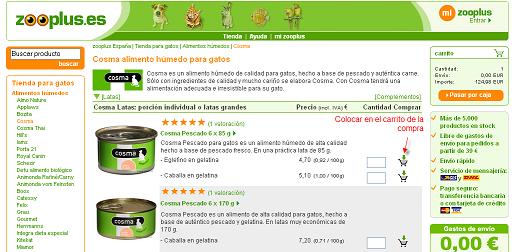Vista lista productos