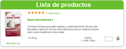 Lista de productos